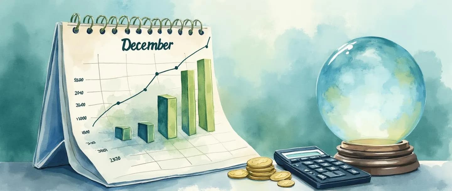 O que é year-end financial forecasting?
