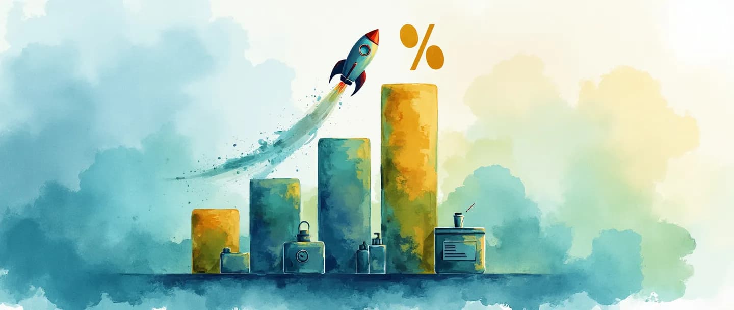 O que é taxa de aumento de vendas por produto?